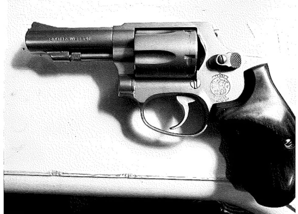 The .38 caliber Smith & Wesson revolver confiscated by Adam Hall's parents
