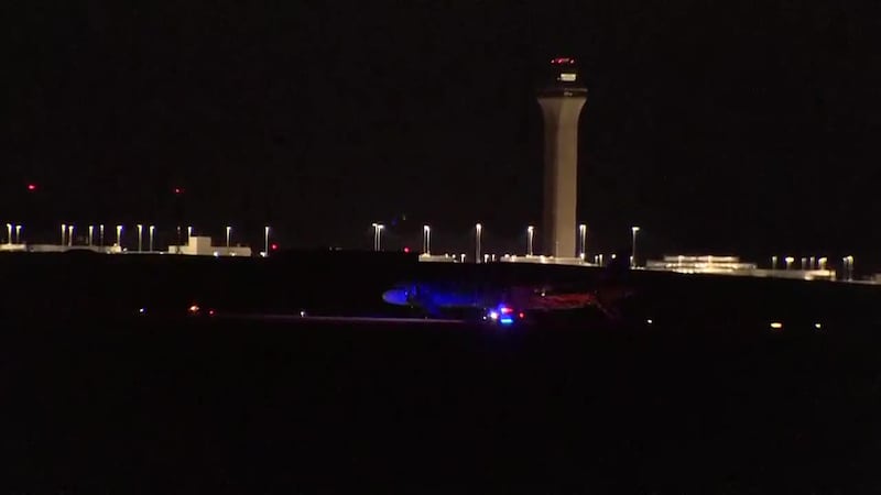 SCENE FOOTAGE: A Frontier Airlines plane hit a pedestrian on the runway of the Denver...