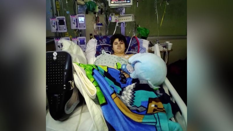 Kevin Wilson, 14, had his leg amputated weeks after being seriously injured in a school bus...