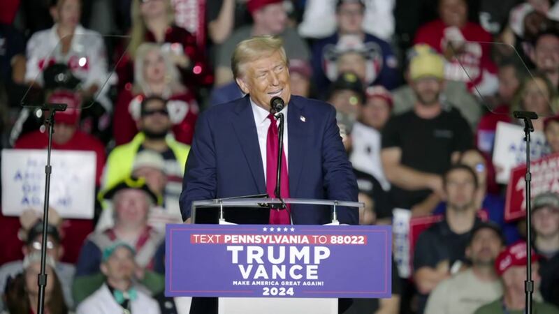 Former President Donald Trump in Allentown, PA