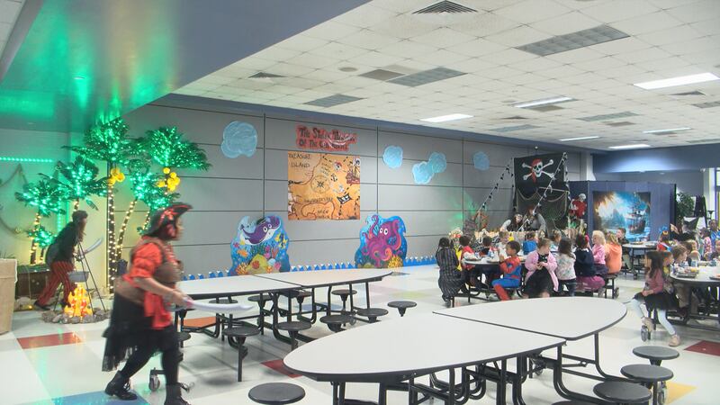 The Stolen Treasure of the Cafe Pirates production at Moss-Nuckols Elementary on October 31,...