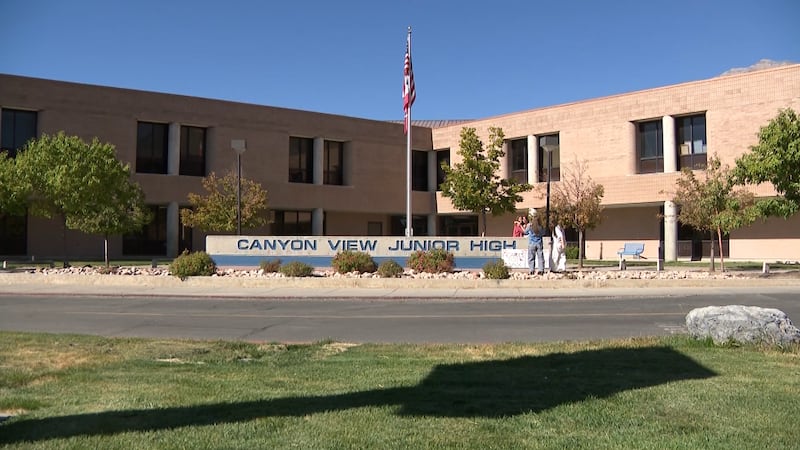 A group of ninth grade students put up a memorial outside the school in memory of the student...