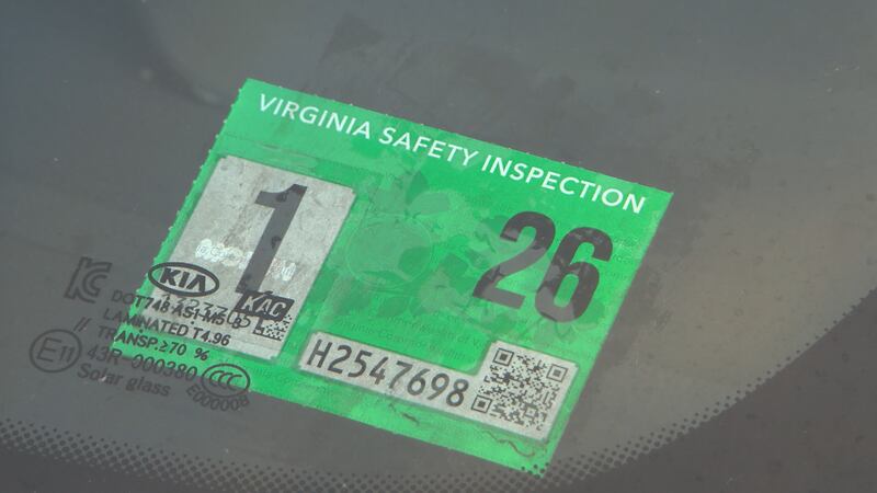 Virginia's state inspection sticker will be different in 2025.