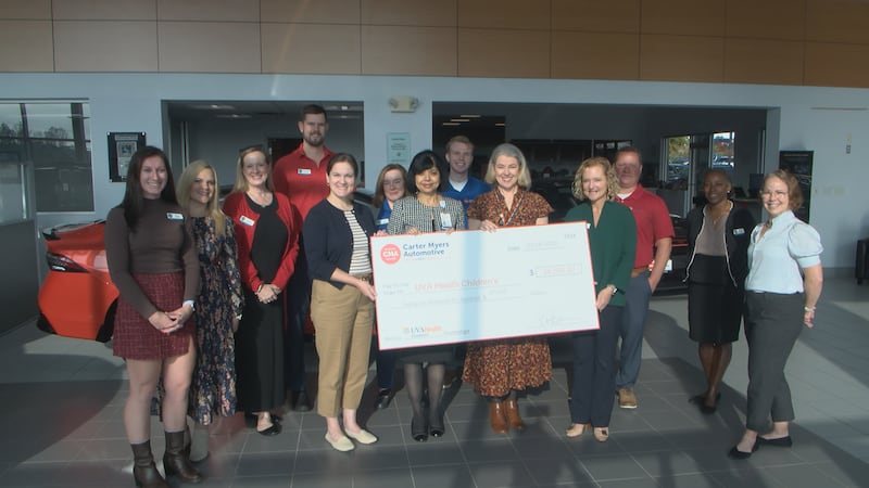 Carter Myers Automotive donates $26,500 to ease travel for UVA Health Children's families