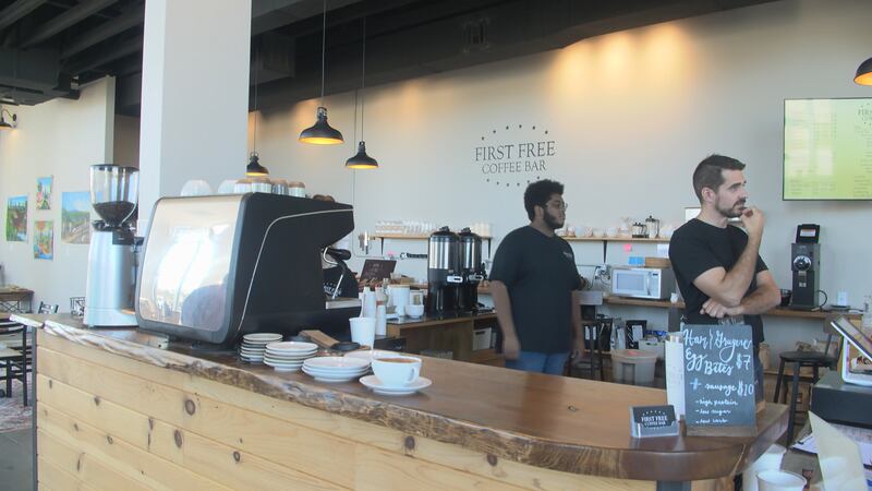 Charlottesville coffee bar giving discounts with “I Voted” stickers