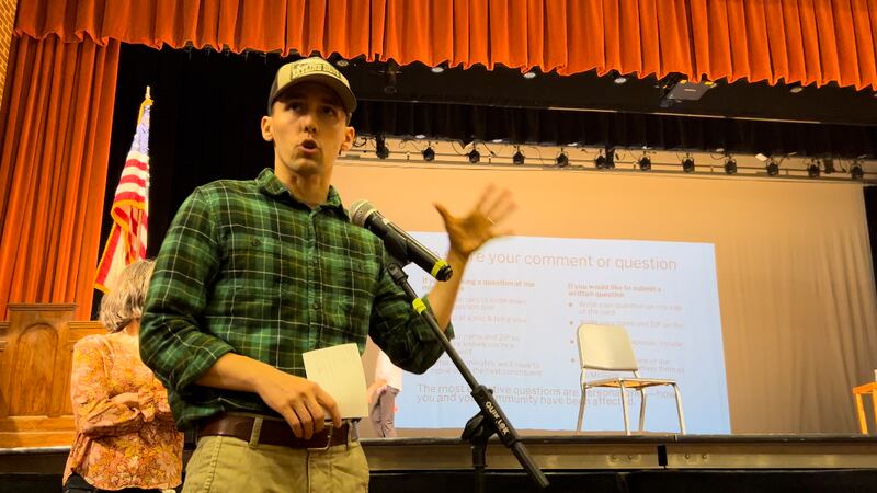 Those participating took turns asking “questions” to McGuire, who was not there. In his place,...