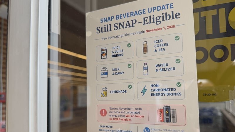 Sugary drinks will no longer be covered under SNAP benefits.