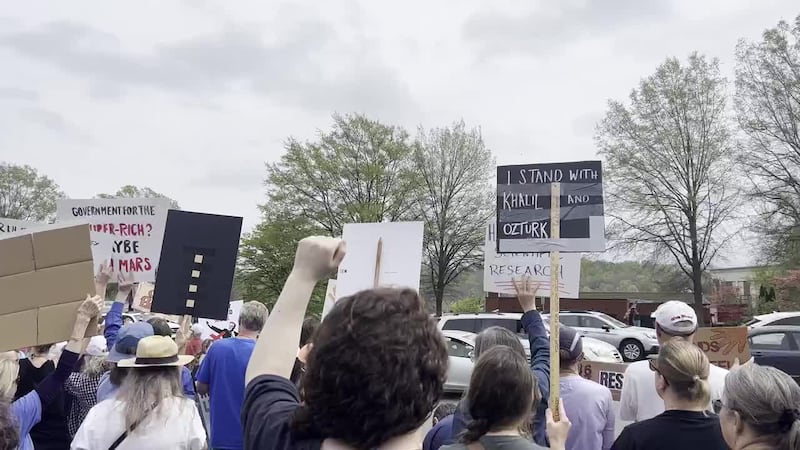 An estimated 4,000 demonstrators lined US 29 on the afternoon of Saturday, April 5.