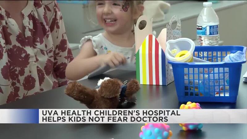 Teddy bears get real check-ups from children and UVA pediatricians.