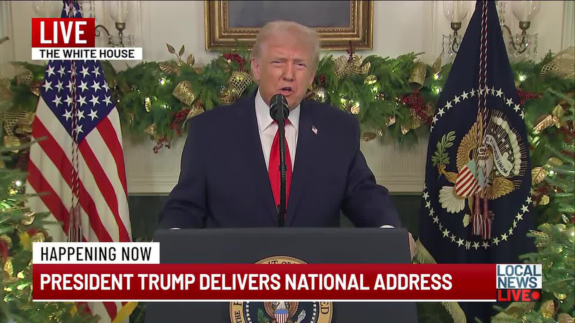 Trump gives prime-time address